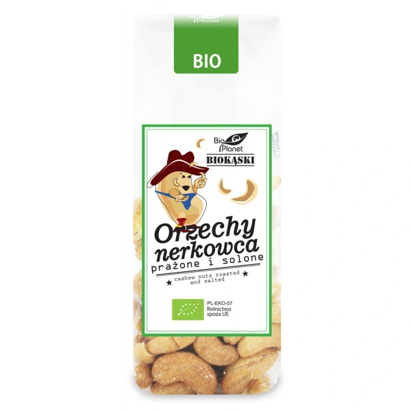 Bio planet orzechy nerkowca prażone i solone bio 100 g