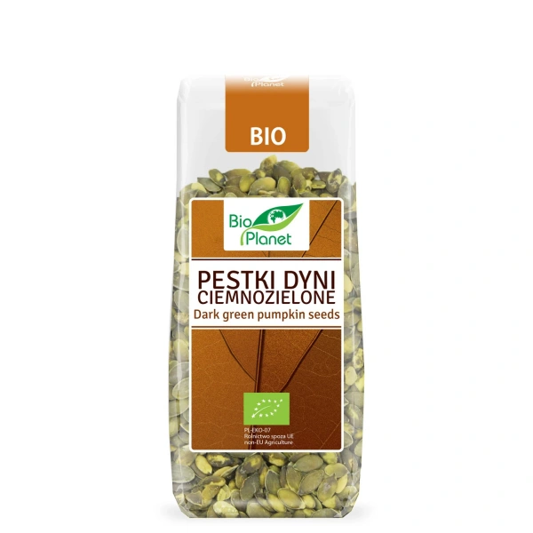 Bio planet pestki dyni ciemnozielone bio 150 g