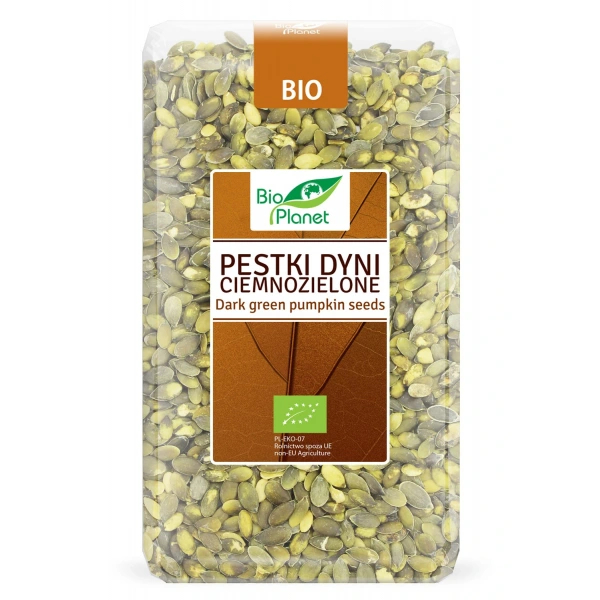 Bio planet pestki dyni ciemnozielone bio 1 kg