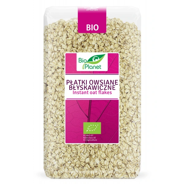 Bio planet płatki owsiane błyskawiczne bio 600 g