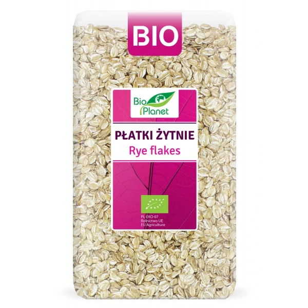 Bio planet płatki żytnie bio 600 g