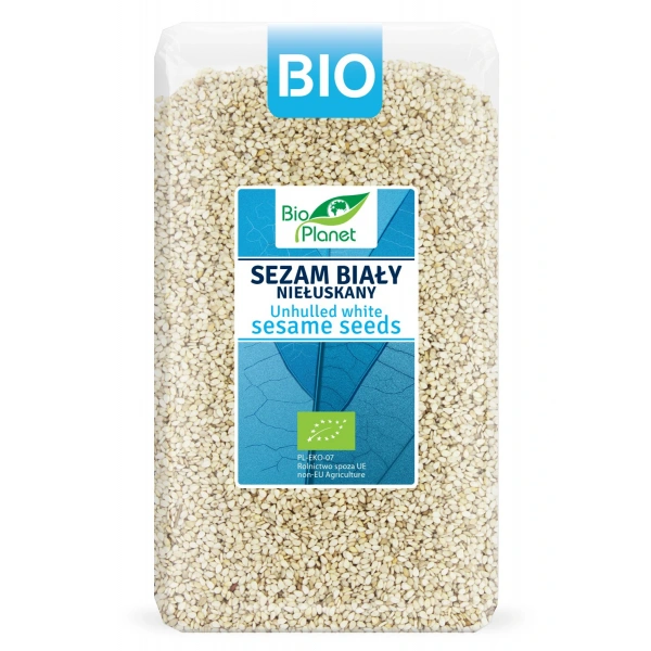 Bio planet sezam biały niełuskany bio 1 kg