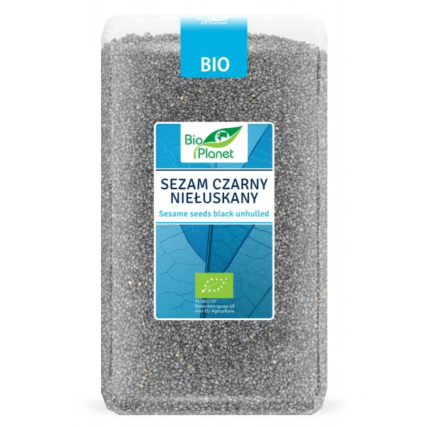 Bio planet sezam czarny niełuskany bio 1 kg