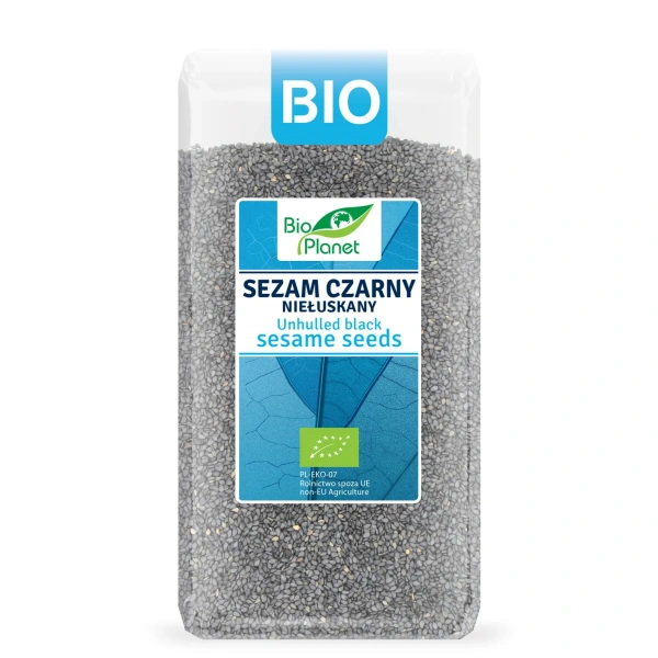 Bio planet sezam czarny niełuskany bio 400 g