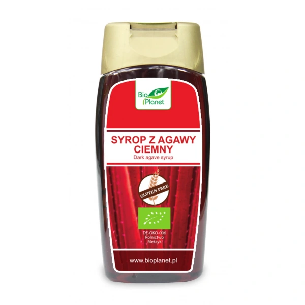 Bio planet syrop z agawy ciemny bezglutenowy bio 350 g (250 ml)