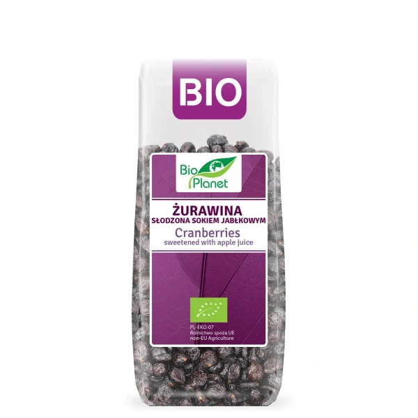 Bio planet żurawina słodzona sokiem jabłkowym bio 100 g