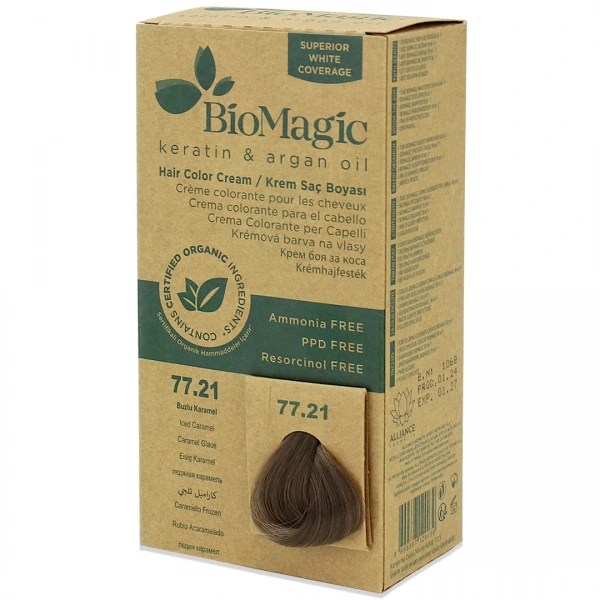 Biomagic farba do włosów mrożony karmel (77.21) 250 g