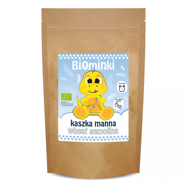 Biominki kaszka manna bez dodatku cukrów bio 200 g