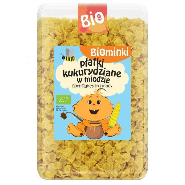 Biominki płatki kukurydziane w miodzie bio 500 g