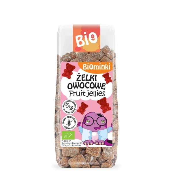 Biominki żelki owocowe bez dodatku cukrów bezglutenowe bio 150 g