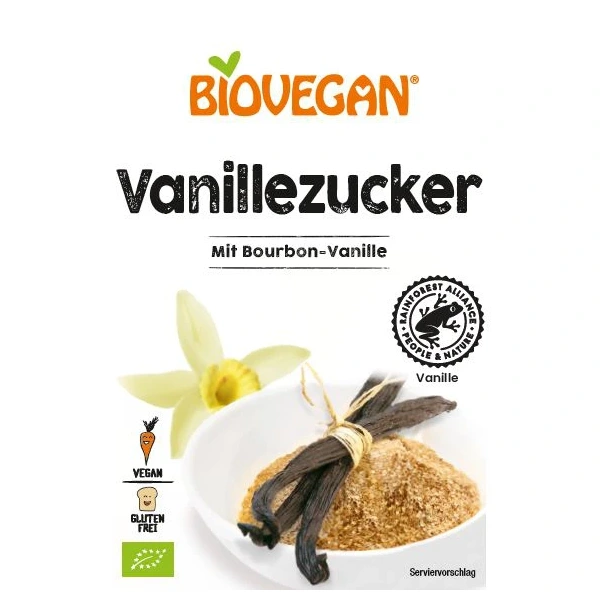 Biovegan cukier z wanilią bourbon bezglutenowy bio (4 x 8 g) 32 g