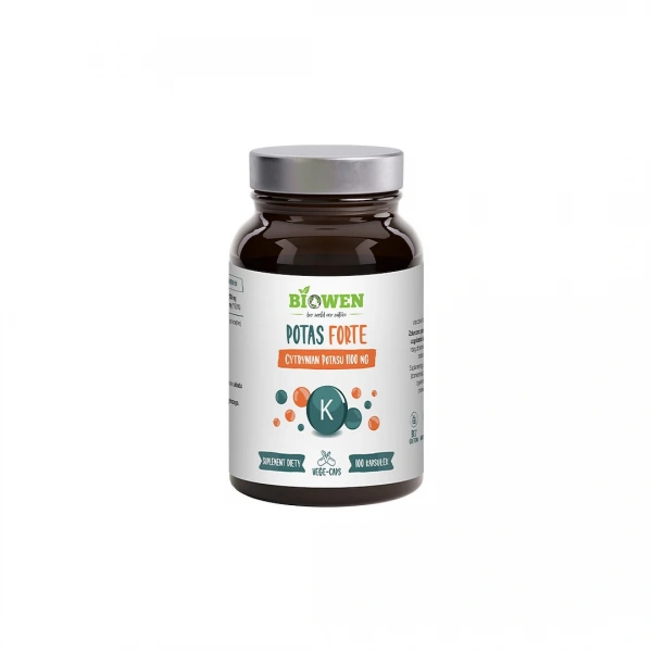 Biowen Potas Forte Cytrynian Potasu 1100 mg 100 kapsułek