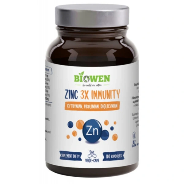 Biowen Zinc 3X Immunity Cynk Complex+ 100 kapsułek