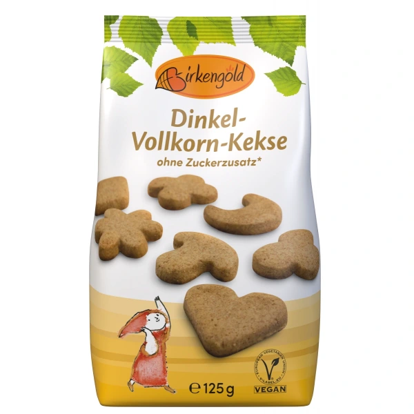 Birkengold ciastka orkiszowe pełnoziarniste bez dodatku cukrów 125 g