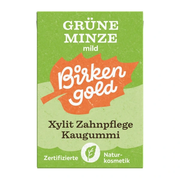 Birkengold guma do żucia z ksylitolem o smaku mięty bez dodatku cukrów 28 g