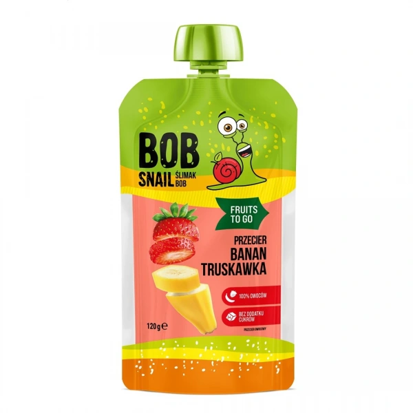 Bob snail mus fruits to go banan  truskawka bez dodatku cukrów 120 g
