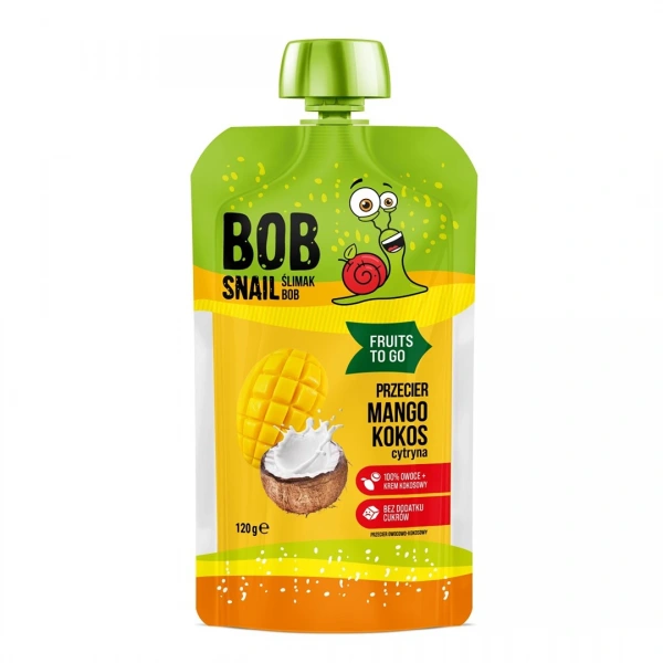Bob snail mus fruits to go mango  kokos  cytryna bez dodatku cukrów 120 g