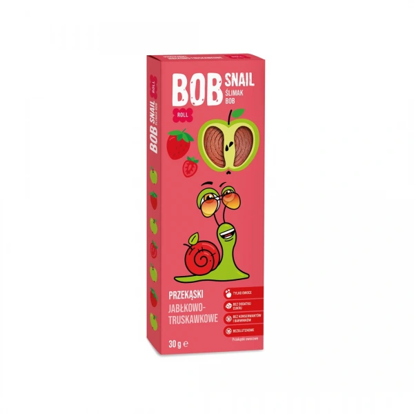 Bob snail przekąska roll jabłko  truskawka bez dodatku cukrów bezglutenowa 30 g