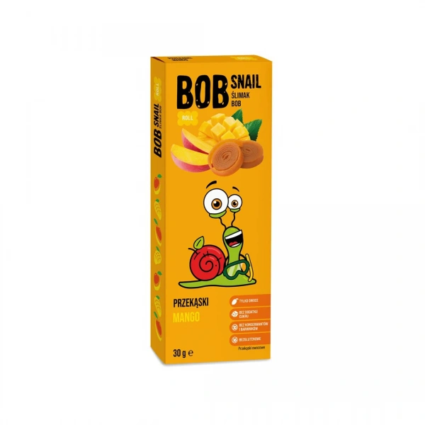 Bob snail przekąska roll mango bez dodatku cukrów bezglutenowa 30 g
