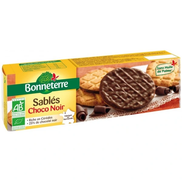 Bonneterre ciastka oblane gorzką czekoladą bio 120 g