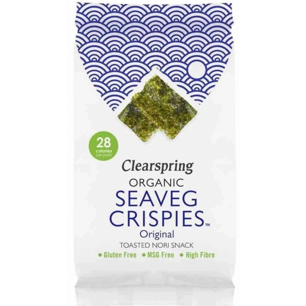 CLEARSPRING Chipsy z alg morskich nauralne Seaveg BEZGL. BIO 4 g