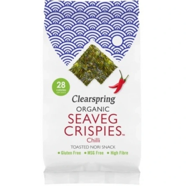 CLEARSPRING Chipsy z alg morskich o smaku chili Seaveg BEZGL. BIO 4 g