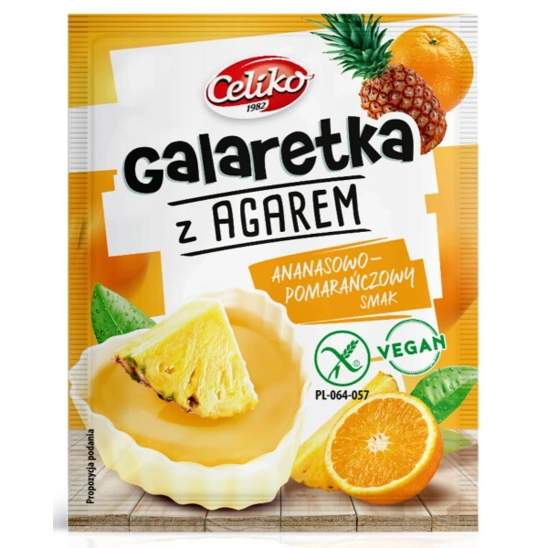 Celiko Galaretka Z Agarem Ananas-Pomarańcza Bezglutenowa 45 g