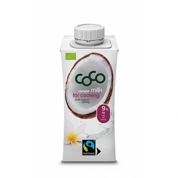 Coco (dr martins) coconut milk  napój kokosowy do gotowania bez dodatku cukrów fair trade bio 200 ml