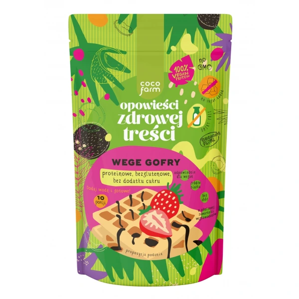 Coco farm mieszanka na gofry wysokobłonnikowe bez dodatku cukrów 345 g