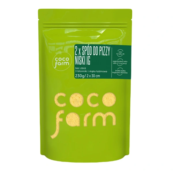 Coco farm mieszanka na spód do pizzy wysokobłonnikowy bez dodatku cukrów (2 szt.) 230 g