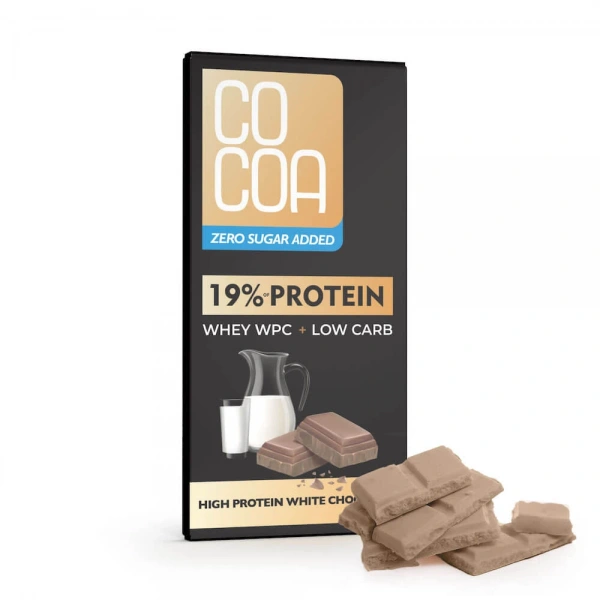 Cocoa czekolada biała proteinowa z białkiem wpc bez dodatku cukrów 65 g