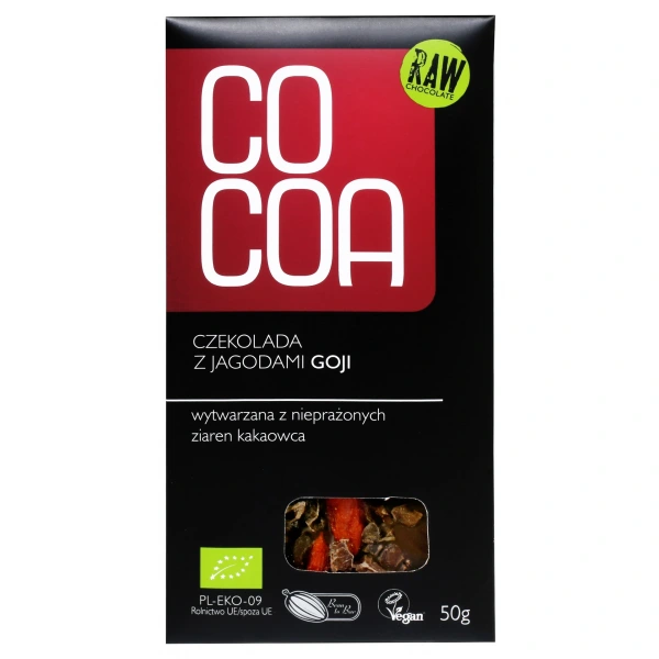 Cocoa czekolada surowa z jagodami goji bio 50 g