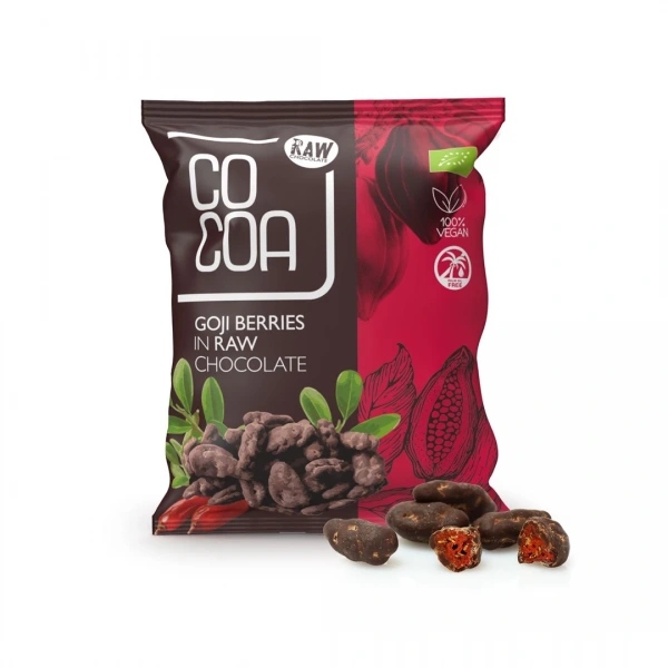 Cocoa jagody goji w surowej czekoladzie bio 70 g