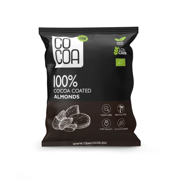 Cocoa migdały w kakao bez dodatku cukrów bio 70 g