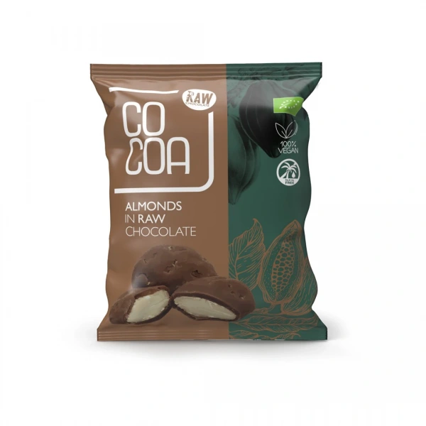 Cocoa migdały w surowej czekoladzie bio 70 g