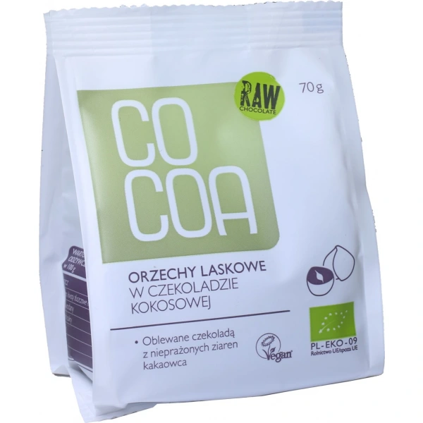 Cocoa orzechy laskowe w czekoladzie kokosowej bio 70 g