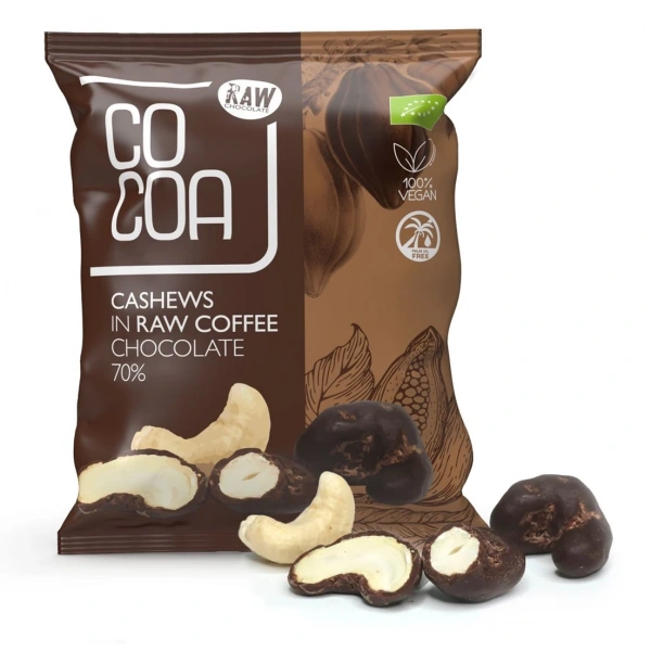 Cocoa orzechy nerkowca w czekoladzie kawowej bio 70 g