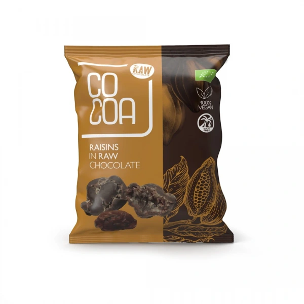 Cocoa rodzynki w surowej czekoladzie bio 70 g