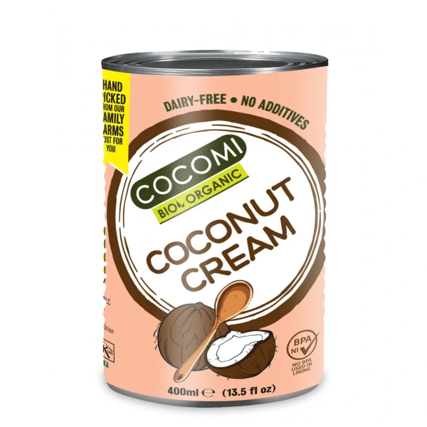 Cocomi krem kokosowy bez gumy guar bez dodatku cukrów bio 400 ml