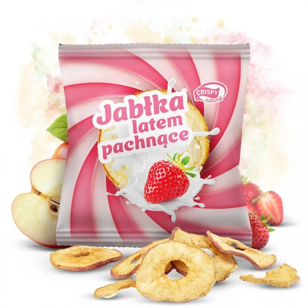 Crispy Natural Jabłko latem pachnące jabłko-truskawka-śmietanka 18g