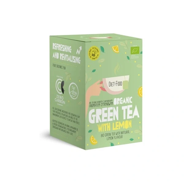 DIET-FOOD Herbata zielona cytrynowa  GREEN TEA WITH LEMON BIO (2g x20 szt) 40 g