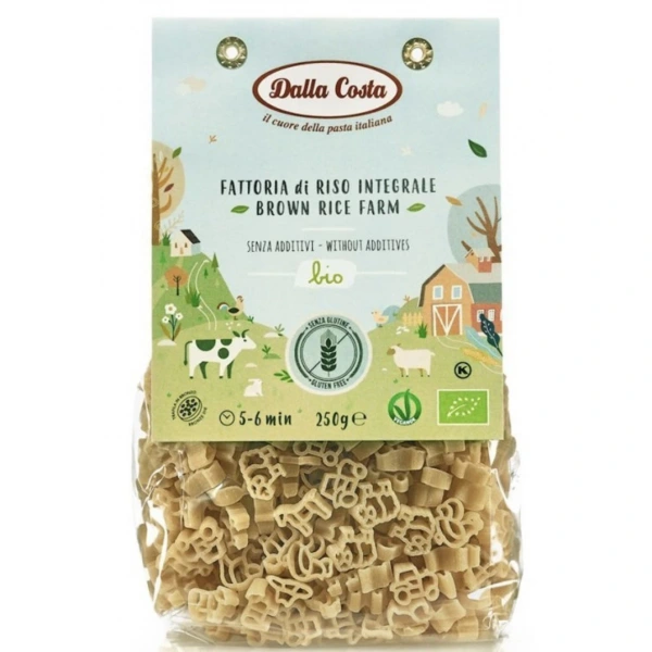 Dalla Costa Makaron (Ryżowy Razowy) Farma Bezglutenowy BIO 250 g