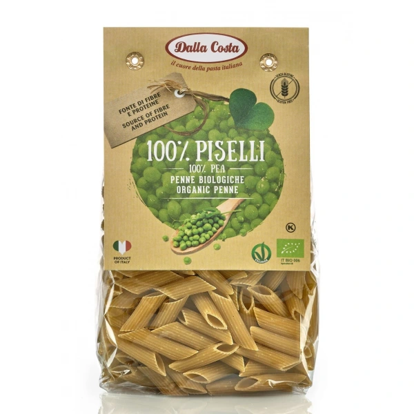 Dalla costa makaron proteinowy (z groszku zielonego) penne bezglutenowy bio 250 g