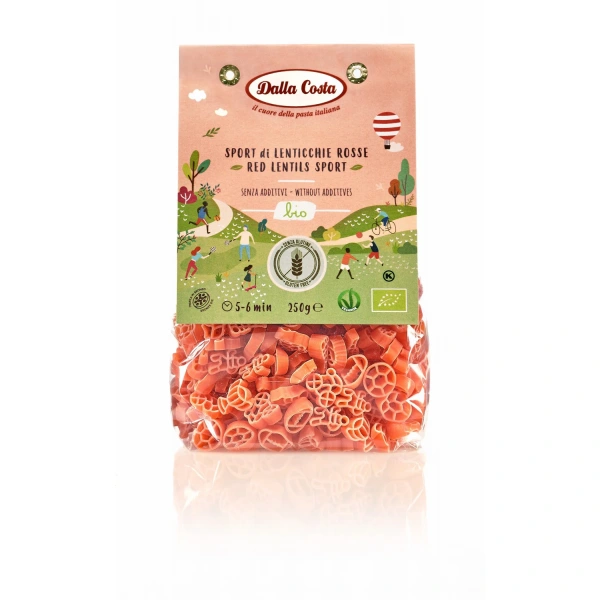 Dalla costa makaron proteinowy (z soczewicy czerwonej) sport bezglutenowy bio 250 g