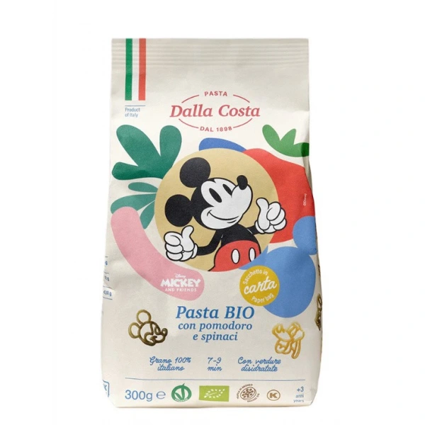 Dalla costa makaron (semolinowy trójkolorowy) disney mickey bio 300 g