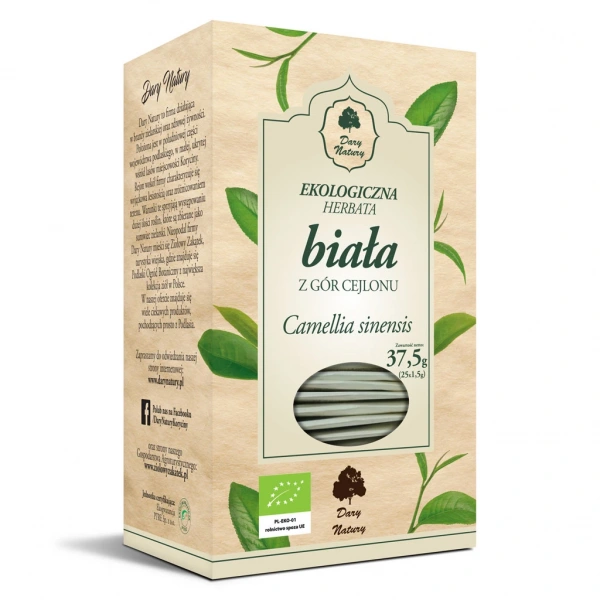 Dary natury herbata biała cejlońska bio (25 x 1,5 g) 37,5 g