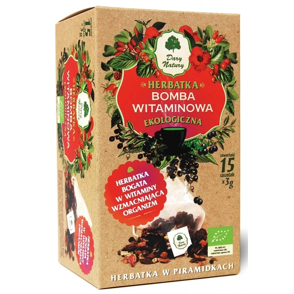 Dary natury herbatka bomba witaminowa piramidki bio (15 x 3 g) 45 g