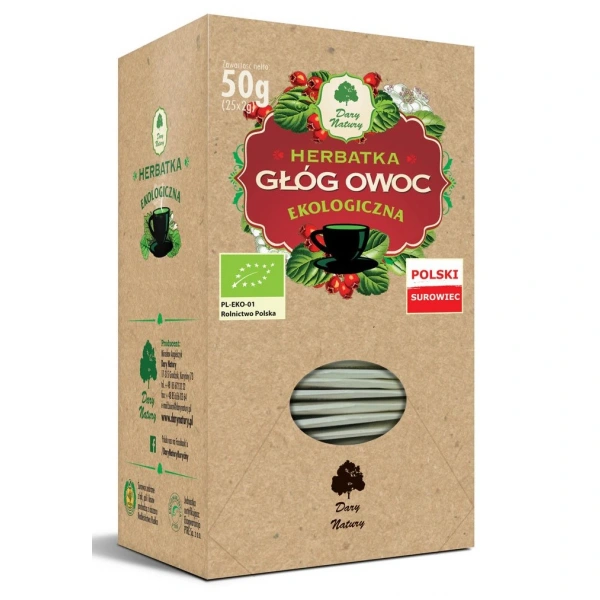 Dary natury herbatka owoc głogu bio (25 x 2 g) 50 g