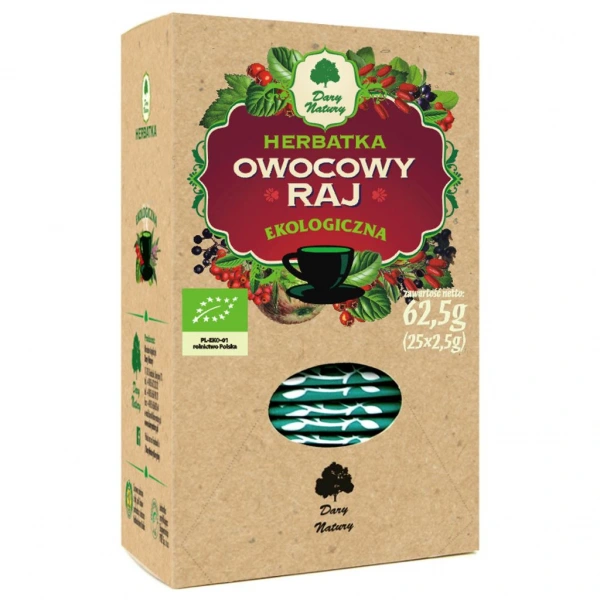 Dary natury herbatka owocowy raj bio (25 x 2,5 g) 62,5 g