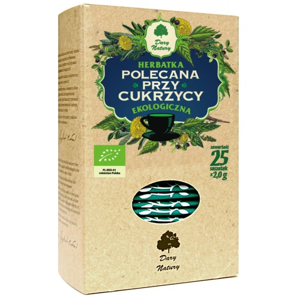 Dary natury herbatka polecana przy cukrzycy bio (25 x 2 g) 50 g
